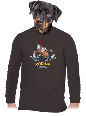 Rodina je základ pánské dlouhý rukáv Bear Brown