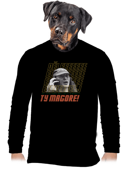 B18: Jiří Kára pánské dlouhý rukáv Black