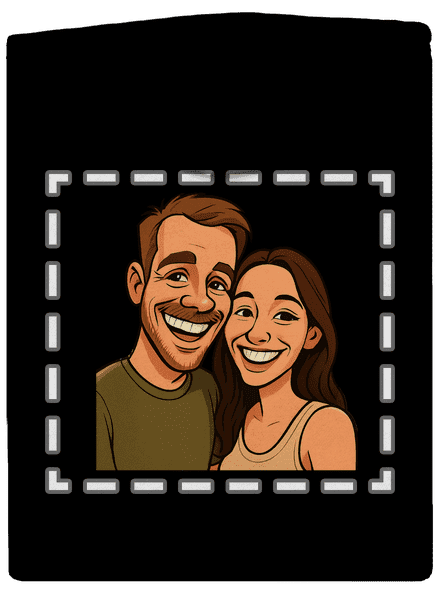 Karikatura z vlastní fotky dámská mikina na zip Black