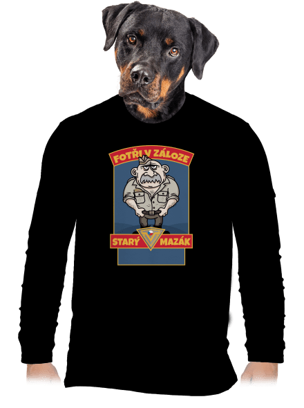 Starý mazák pánské dlouhý rukáv Black