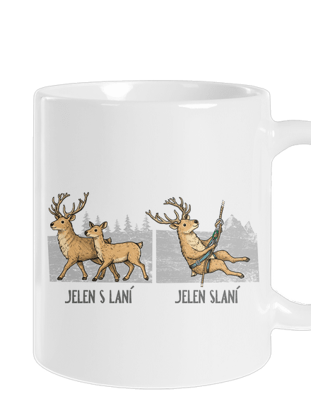 Jelen s laní klasický hrnek White