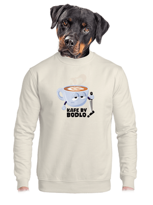 Kafe by bodlo unisex mikina bez kapuce Off White