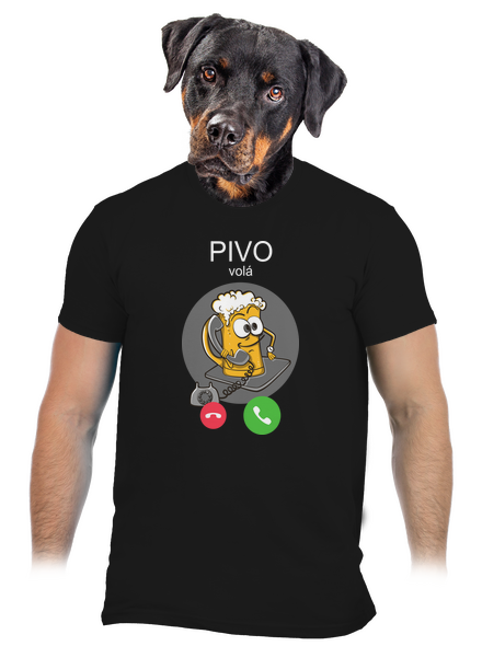 Pivo volá pánské tričko Black