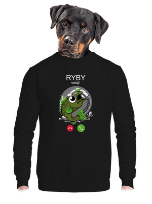 Ryby volají unisex mikina bez kapuce Black