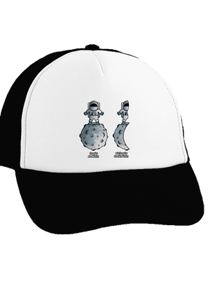 Půlčlovek na půlměsíci kšiltovka truckerka Black cap