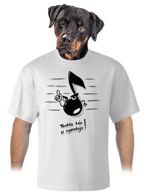 Tón unisex tričko oversized White