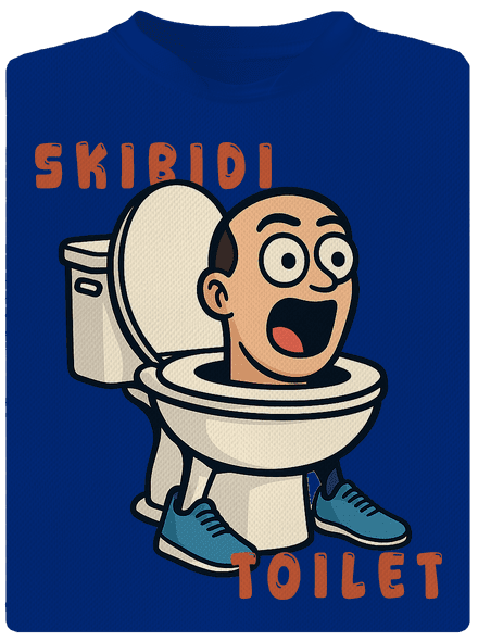 Skibidi Toilet pánské sportovní tričko Royal Blue Mal