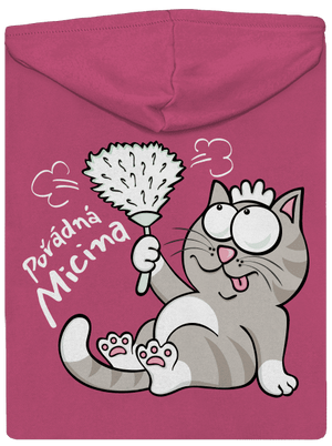 Macek a Micina dámská mikina na zip Magenta