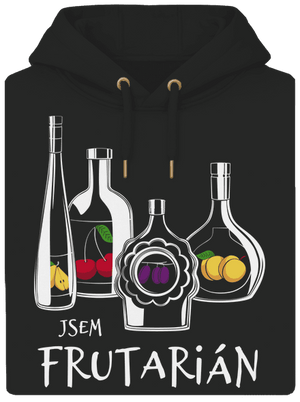 Frutarián unisex mikina premium Dark Black