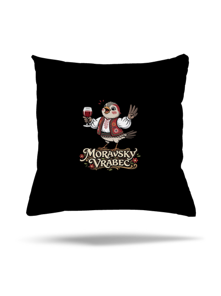Moravský vrabec polštář Black