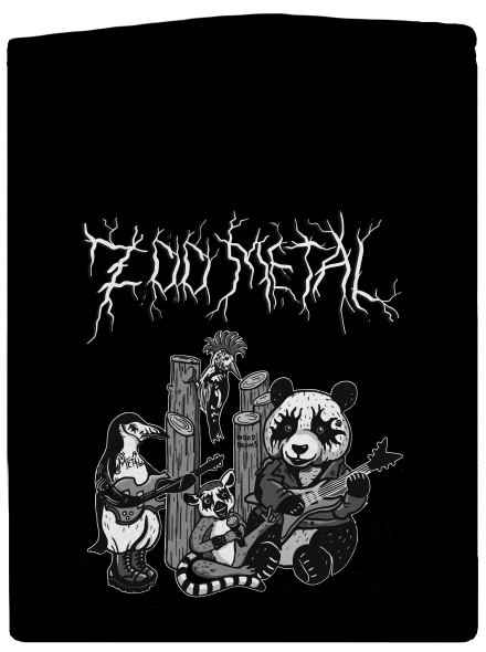 ZOO metal pánská mikina na zip Black