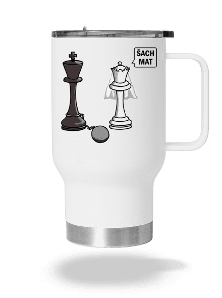 Šach mat termohrnek White