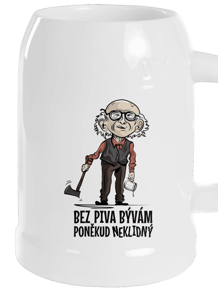 Neklidný bez piva půllitr White