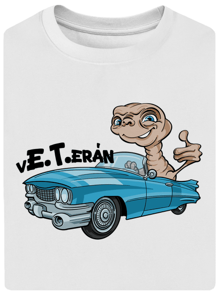 Veterán E.T. unisex tričko oversized White