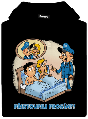 Přistoupili pánská mikina klokanka Black