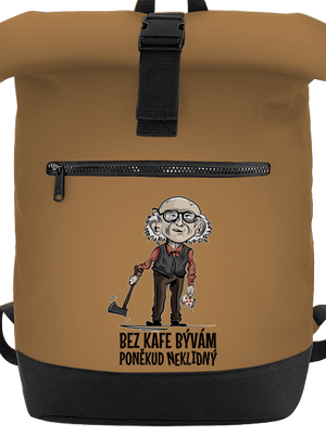 Neklidný bez kafe batoh Caramel