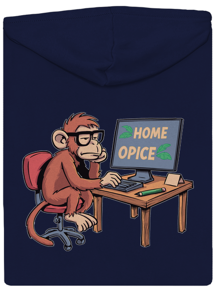 Home opice pánská mikina na zip Navy