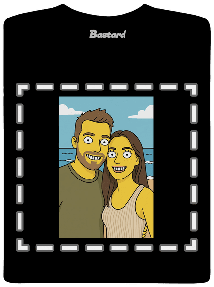 Simpsonovi z vlastní fotky pánské dlouhý rukáv Black