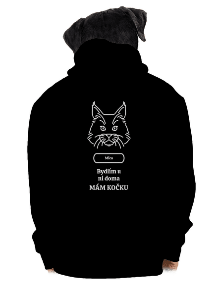 Nemůžu, mám kočku pánská mikina na zip Black