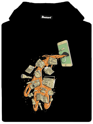 Digitální kocovina dámská mikina klokanka Black