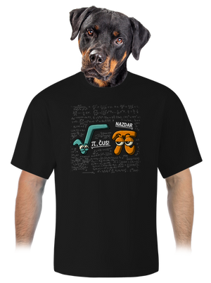 Pí, čus! unisex tričko oversized Black