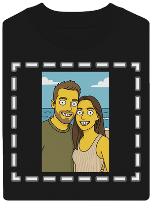 Simpsonovi z vlastní fotky unisex mikina bez kapuce Black