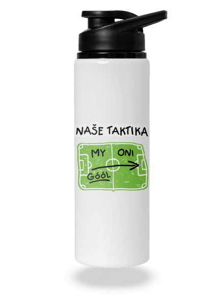 Naše fotbalová taktika lahev na vodu White