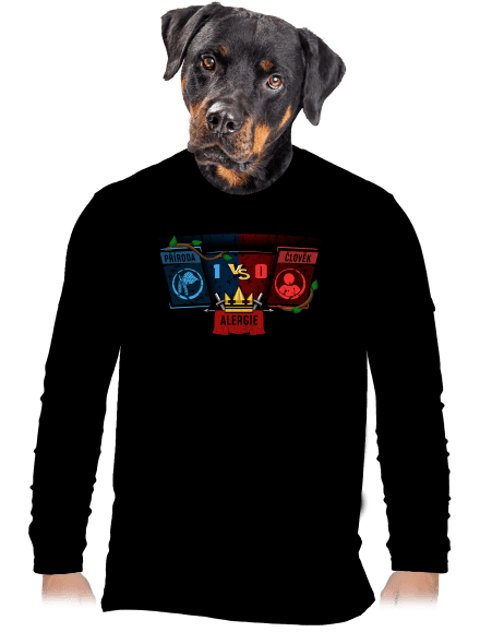 Příroda vs. člověk pánské dlouhý rukáv Black