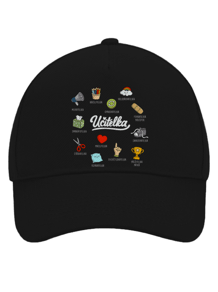 Učitelka kšiltovka baseballka Black