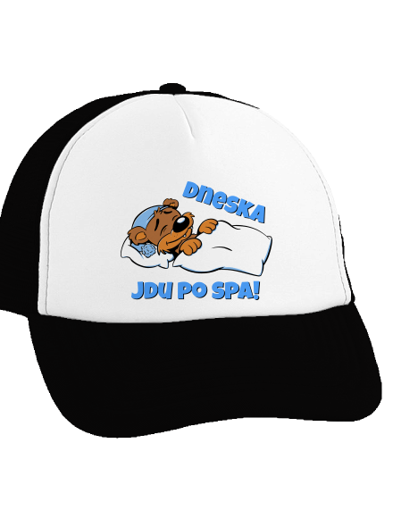 Dneska jdu po spa kšiltovka truckerka Black cap