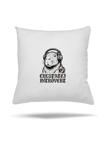 Chlupatej introvert polštář White