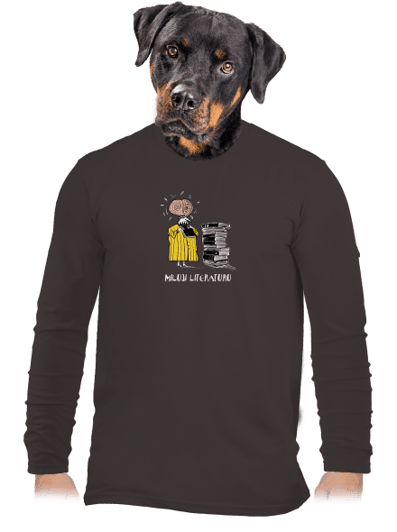 Miluji literaturu pánské dlouhý rukáv Bear Brown