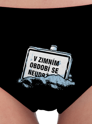 Zimní období dámské kalhotky Black