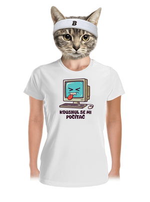 Kousnul se mi počítač dámské sportovní tričko White