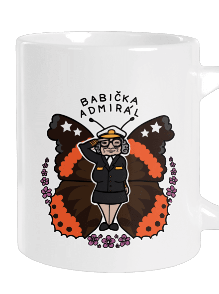 Babička admirál velký hrnek White