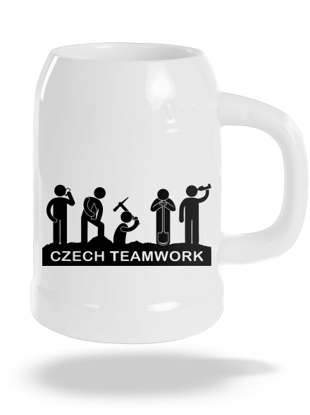 Czech Teamwork půllitr White