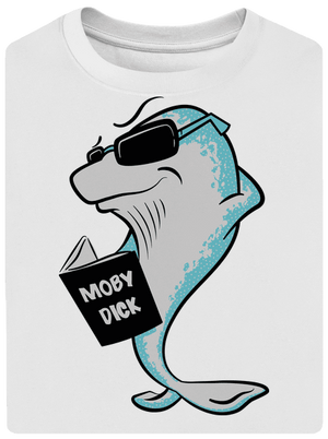 Moby Dick unisex tričko oversized White