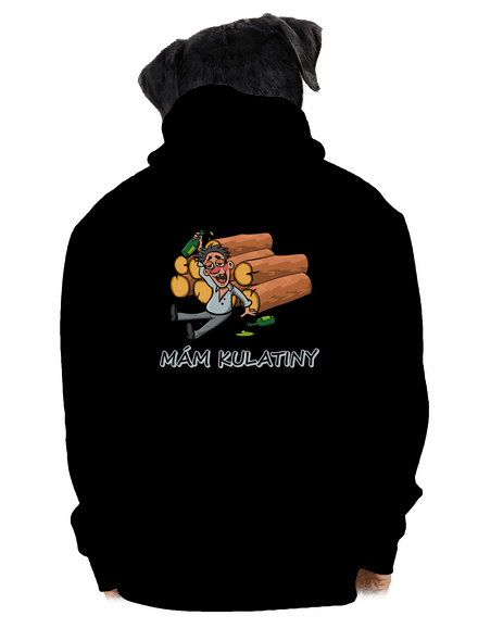 Mám kulatiny pánská mikina na zip Black