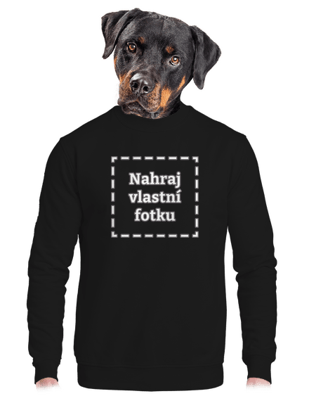 Vlastní potisk unisex mikina bez kapuce Black