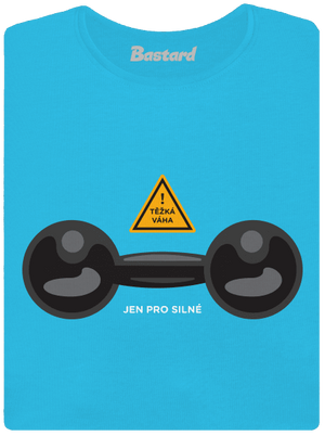 Těžká váha dámské tričko s lemem Blue Atol