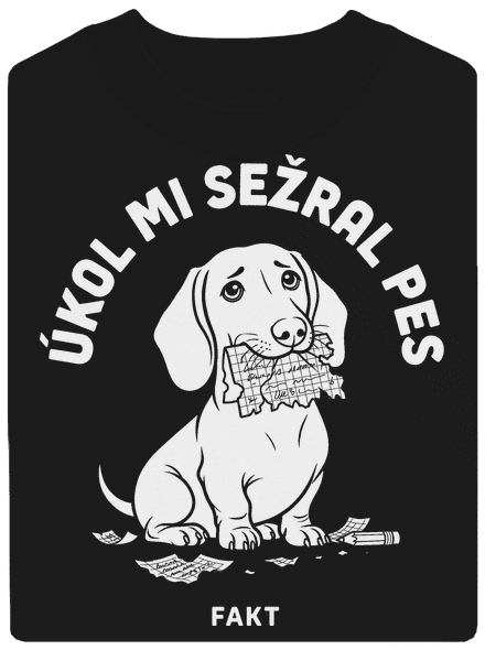 Úkol sežral pes unisex mikina bez kapuce Black