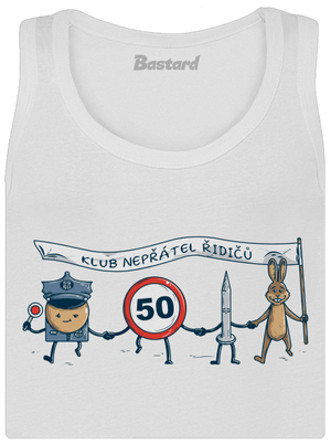 Nepřátelé řidičů dámské tílko klasické White