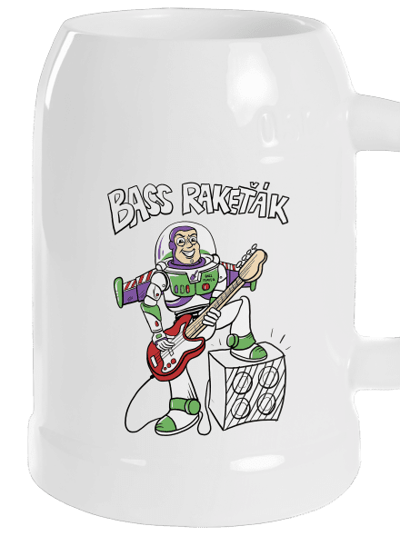 Bass Rakeťák půllitr White
