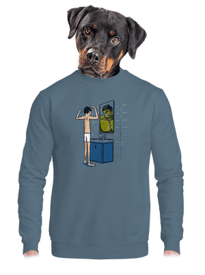 Hulk unisex mikina bez kapuce Nordic Blue