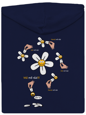 Má mě rád pánská mikina na zip Navy