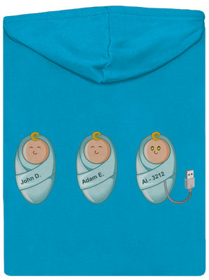 AI baby dámská mikina na zip Blue Atol