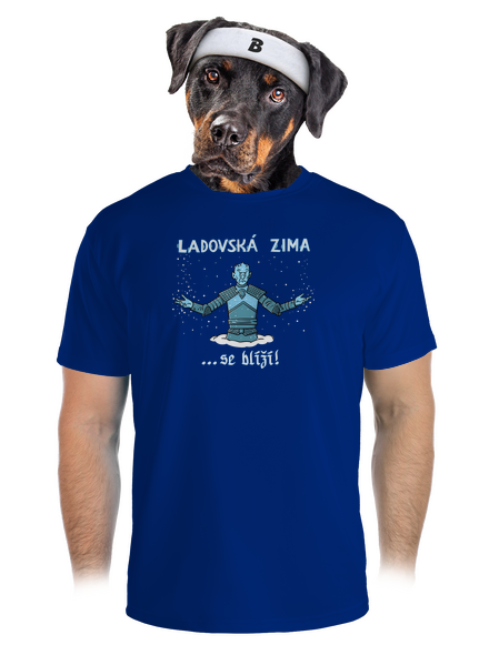 Ladovská zima se blíží pánské sportovní tričko Royal Blue Mal