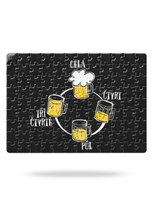 Pivní hodiny puzzle White