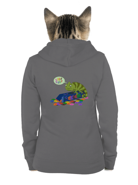Zmatený chameleon dámská mikina na zip Steel Gray