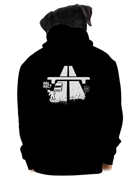 Dál nic pánská mikina na zip Black